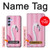 W3805 Flamingo Pink Pastel Hülle Schutzhülle Taschen und Leder Flip für Samsung Galaxy A54 5G