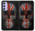 W3848 United Kingdom Flag Skull Hülle Schutzhülle Taschen und Leder Flip für Samsung Galaxy A54 5G