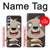 W3855 Sloth Face Cartoon Hülle Schutzhülle Taschen und Leder Flip für Samsung Galaxy A54 5G