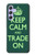 W3862 Keep Calm and Trade On Hülle Schutzhülle Taschen und Leder Flip für Samsung Galaxy A54 5G