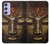 W3874 Buddha Face Ohm Symbol Hülle Schutzhülle Taschen und Leder Flip für Samsung Galaxy A54 5G
