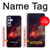 W3897 Red Nebula Space Hülle Schutzhülle Taschen und Leder Flip für Samsung Galaxy A54 5G