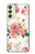 W1859 Rose Pattern Hülle Schutzhülle Taschen und Leder Flip für Samsung Galaxy A24 4G
