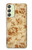 W2180 Flower Floral Vintage Pattern Hülle Schutzhülle Taschen und Leder Flip für Samsung Galaxy A24 4G