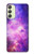 W2207 Milky Way Galaxy Hülle Schutzhülle Taschen und Leder Flip für Samsung Galaxy A24 4G