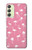 W2858 Pink Flamingo Pattern Hülle Schutzhülle Taschen und Leder Flip für Samsung Galaxy A24 4G