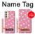 W2858 Pink Flamingo Pattern Hülle Schutzhülle Taschen und Leder Flip für Samsung Galaxy A24 4G