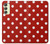W2951 Red Polka Dots Hülle Schutzhülle Taschen und Leder Flip für Samsung Galaxy A24 4G