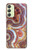 W3034 Colored Marble Texture Printed Hülle Schutzhülle Taschen und Leder Flip für Samsung Galaxy A24 4G