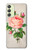 W3079 Vintage Pink Rose Hülle Schutzhülle Taschen und Leder Flip für Samsung Galaxy A24 4G
