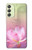 W3511 Lotus flower Buddhism Hülle Schutzhülle Taschen und Leder Flip für Samsung Galaxy A24 4G