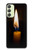 W3530 Buddha Candle Burning Hülle Schutzhülle Taschen und Leder Flip für Samsung Galaxy A24 4G