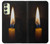 W3530 Buddha Candle Burning Hülle Schutzhülle Taschen und Leder Flip für Samsung Galaxy A24 4G