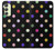 W3532 Colorful Polka Dot Hülle Schutzhülle Taschen und Leder Flip für Samsung Galaxy A24 4G