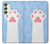 W3618 Cat Paw Hülle Schutzhülle Taschen und Leder Flip für Samsung Galaxy A24 4G