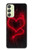 W3682 Devil Heart Hülle Schutzhülle Taschen und Leder Flip für Samsung Galaxy A24 4G