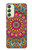 W3694 Hippie Art Pattern Hülle Schutzhülle Taschen und Leder Flip für Samsung Galaxy A24 4G