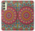 W3694 Hippie Art Pattern Hülle Schutzhülle Taschen und Leder Flip für Samsung Galaxy A24 4G