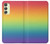 W3698 LGBT Gradient Pride Flag Hülle Schutzhülle Taschen und Leder Flip für Samsung Galaxy A24 4G