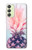 W3711 Pink Pineapple Hülle Schutzhülle Taschen und Leder Flip für Samsung Galaxy A24 4G