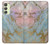 W3717 Rose Gold Blue Pastel Marble Graphic Printed Hülle Schutzhülle Taschen und Leder Flip für Samsung Galaxy A24 4G