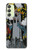 W3745 Tarot Card The Tower Hülle Schutzhülle Taschen und Leder Flip für Samsung Galaxy A24 4G