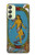 W3746 Tarot Card The World Hülle Schutzhülle Taschen und Leder Flip für Samsung Galaxy A24 4G