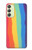 W3799 Cute Vertical Watercolor Rainbow Hülle Schutzhülle Taschen und Leder Flip für Samsung Galaxy A24 4G