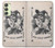 W3818 Vintage Playing Card Hülle Schutzhülle Taschen und Leder Flip für Samsung Galaxy A24 4G