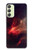 W3897 Red Nebula Space Hülle Schutzhülle Taschen und Leder Flip für Samsung Galaxy A24 4G