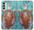 W1424 Sea Turtle Hülle Schutzhülle Taschen und Leder Flip für Samsung Galaxy M14