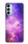 W2207 Milky Way Galaxy Hülle Schutzhülle Taschen und Leder Flip für Samsung Galaxy M14