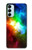 W2312 Colorful Rainbow Space Galaxy Hülle Schutzhülle Taschen und Leder Flip für Samsung Galaxy M14