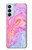 W3444 Digital Art Colorful Liquid Hülle Schutzhülle Taschen und Leder Flip für Samsung Galaxy M14