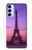 W3447 Eiffel Paris Sunset Hülle Schutzhülle Taschen und Leder Flip für Samsung Galaxy M14