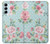 W3494 Vintage Rose Polka Dot Hülle Schutzhülle Taschen und Leder Flip für Samsung Galaxy M14