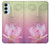 W3511 Lotus flower Buddhism Hülle Schutzhülle Taschen und Leder Flip für Samsung Galaxy M14