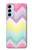 W3514 Rainbow Zigzag Hülle Schutzhülle Taschen und Leder Flip für Samsung Galaxy M14