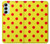W3526 Red Spot Polka Dot Hülle Schutzhülle Taschen und Leder Flip für Samsung Galaxy M14