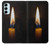 W3530 Buddha Candle Burning Hülle Schutzhülle Taschen und Leder Flip für Samsung Galaxy M14