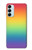 W3698 LGBT Gradient Pride Flag Hülle Schutzhülle Taschen und Leder Flip für Samsung Galaxy M14