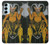 W3740 Tarot Card The Devil Hülle Schutzhülle Taschen und Leder Flip für Samsung Galaxy M14