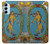 W3746 Tarot Card The World Hülle Schutzhülle Taschen und Leder Flip für Samsung Galaxy M14