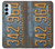 W3750 Vintage Vehicle Registration Plate Hülle Schutzhülle Taschen und Leder Flip für Samsung Galaxy M14
