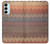 W3752 Zigzag Fabric Pattern Graphic Printed Hülle Schutzhülle Taschen und Leder Flip für Samsung Galaxy M14