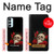 W3753 Dark Gothic Goth Skull Roses Hülle Schutzhülle Taschen und Leder Flip für Samsung Galaxy M14