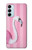 W3805 Flamingo Pink Pastel Hülle Schutzhülle Taschen und Leder Flip für Samsung Galaxy M14