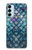 W3809 Mermaid Fish Scale Hülle Schutzhülle Taschen und Leder Flip für Samsung Galaxy M14