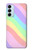 W3810 Pastel Unicorn Summer Wave Hülle Schutzhülle Taschen und Leder Flip für Samsung Galaxy M14