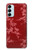 W3817 Red Floral Cherry blossom Pattern Hülle Schutzhülle Taschen und Leder Flip für Samsung Galaxy M14